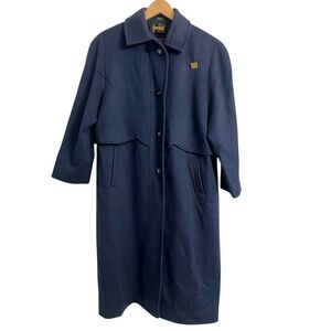 Vintage Fennelli Navy Wool Capelet Coat Women’s size 13/14